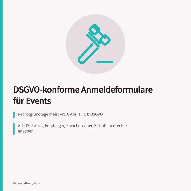 DSGVO-konforme Teilnehmerverwaltung mit Pflichtangaben, Löschfristen und Bußgeldrahmen. Datenschutz bei der Teilnehmerverwaltung erfordert DSGVO konforme Formulare