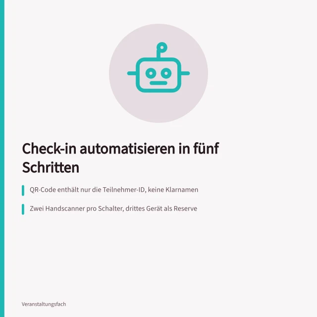 Automatisierter Tagungs-Check-in mit QR-Code, Scannern und Self-Service-Kiosk. Wie automatisiert man Anmeldung und Check-in bei Tagungen?